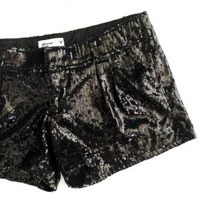 AEO Sexy Black Sequin Shorts • 0